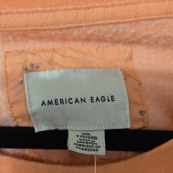 NWT American Eagle Outfitters Vibrant Peach Sweatshirt - Picture 3 of 4